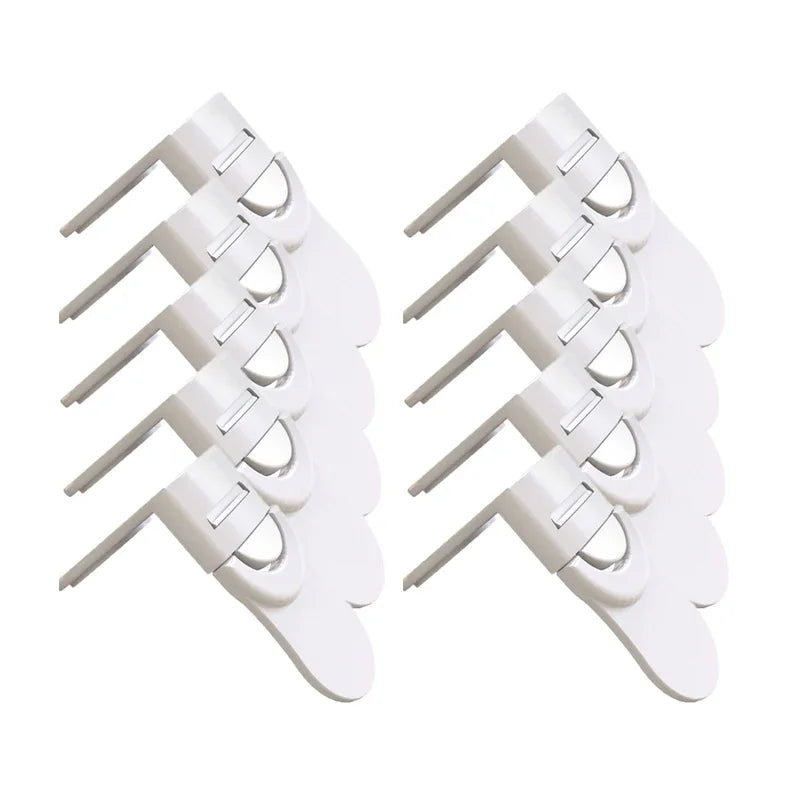 Baby Safety Locks Home Drawer Lock Anti-Pinching Hand Cabinet Refrigerator Lock Buckle Children Protection White Drawer Locks
