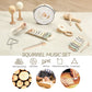 Music Toys Baby Wooden Montessori Toys Children Music Instrument Squirrel Maracas Drum Xylophone Early Education Sensor Toys Set