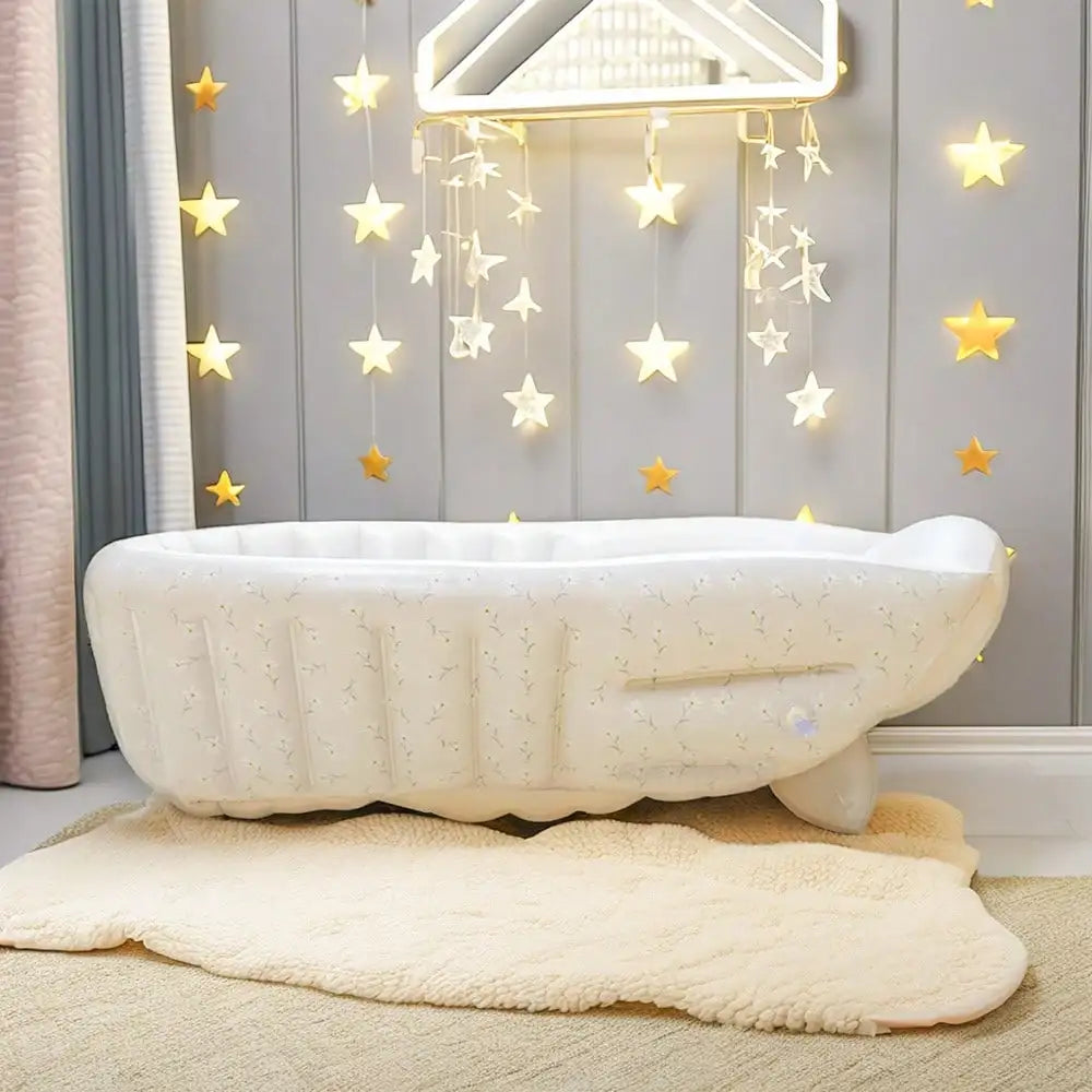 1PCS Inflatable Baby Bathtub Infant Anti-Slip Bath Seat Pool with Air Pump Travel Camping Portable Toddler Bath Tub Age 0-3 Year