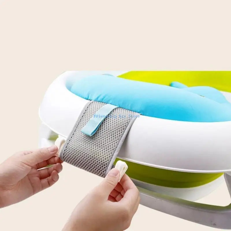 F1CB Infant Bath Mat Newborns Bathing Cushion Ergonomically Designing Shower Cushion