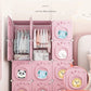 Modern Simplicity Children Bedroom Furniture Folding Wardrobe Cabinets Storage Locker Plastic Collapsible Box Clothes Closet
