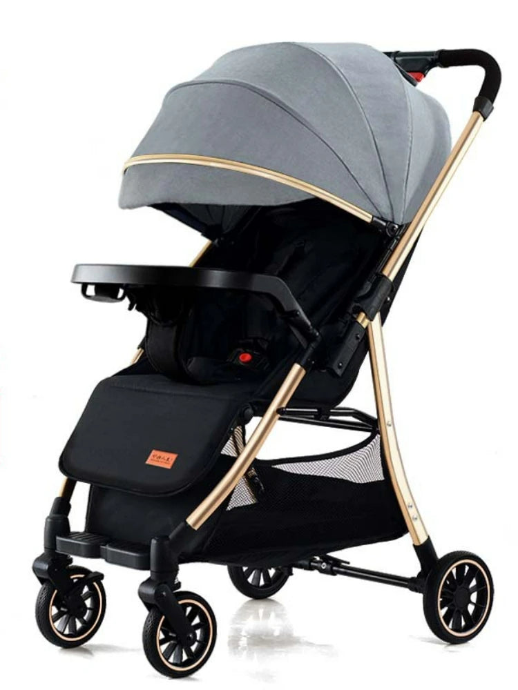 Baby Stroller Two-way light Stroller One-button Travel Portable Pram Infant Trolley Folding High-view Stroller baby carriage