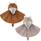 Baby Warm Cloak 2025 Winter Cute Bunny Solid Thickened Windproof Shawl Children Clothes Coat  Boys Girls