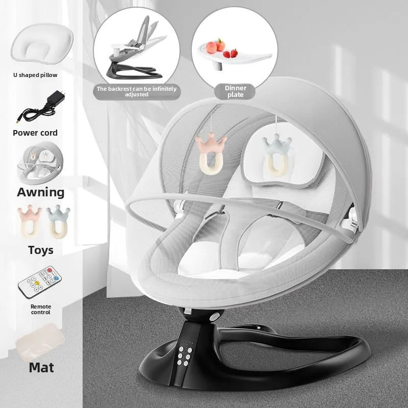 Baby Soothing Rocker Electric Swing Chair for Newborns 0–2 Years Calming Bouncer and Cradle Sleeper  Baby Swing Cradle Newborn
