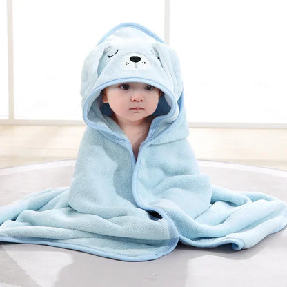 Towels Newborn Cartoon Animal Baby Bath Soft Hooded Towel Blanket Toddler Bathrobe Warm Sleeping Swaddle Wrap for Boys Girls