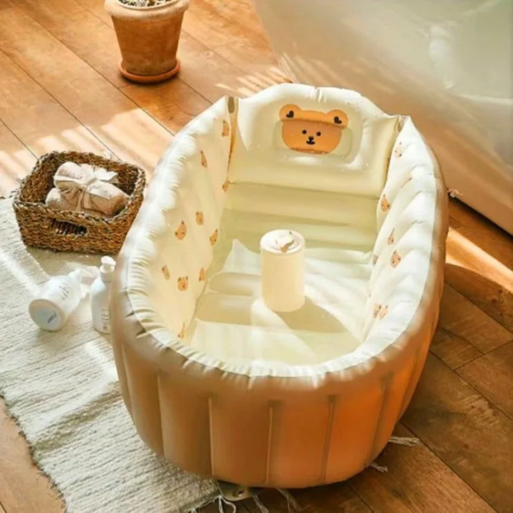 Ins style new portable baby bath tub newborn bath tub foldable children's inflatable swimming pool