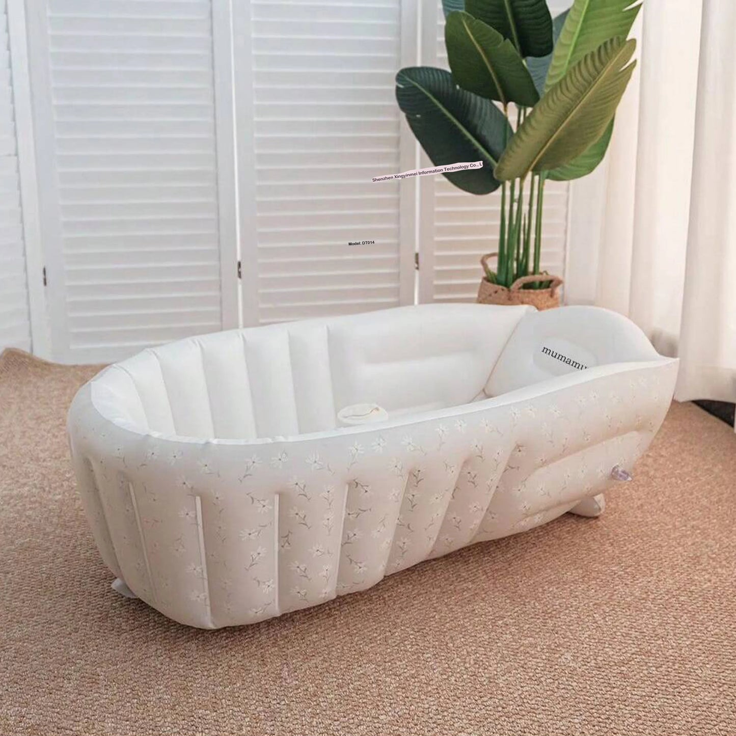 1PCS Inflatable Baby Bathtub / Baby Inflatable Chair, Toddler Bathing Tub with Air Pump Back Support Portable Seat