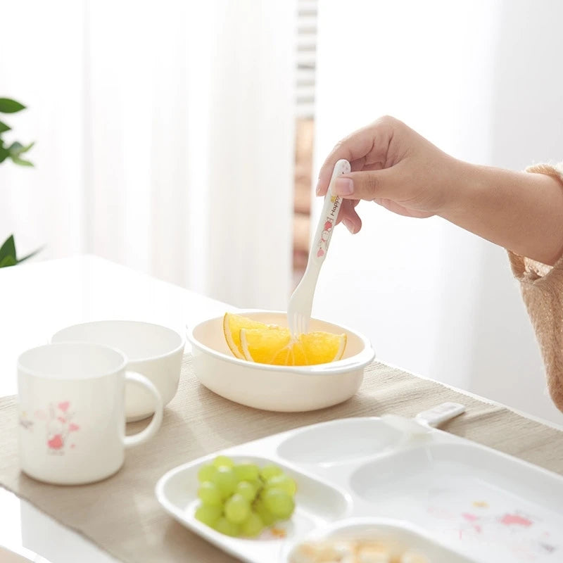 Children’s Feeding Set – Divided Plate & Spoon/Fork Set