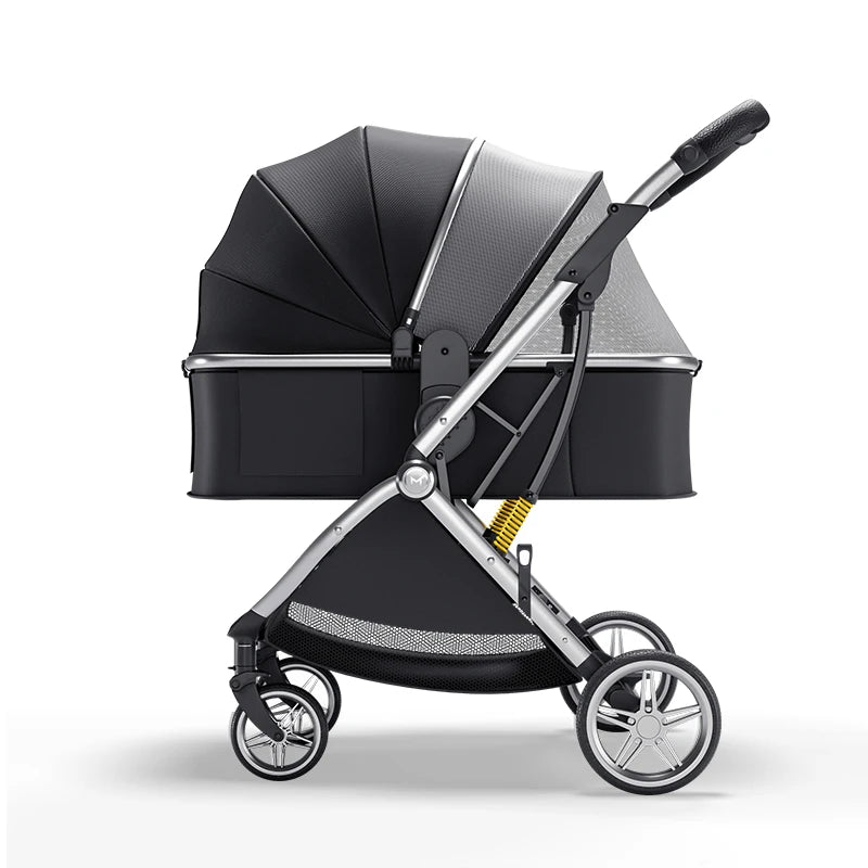 Luxurious Baby Stroller 3 in 1 Can Sit Can Lie Baby Pram Portable Baby Travel System Baby Pushchair for Newborn