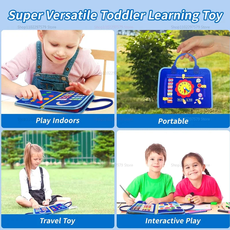Busy Board Montessori Toys for Toddler Busy Book Sensory Preshool Early Education Learning Fine Motor Skills Toys For Children