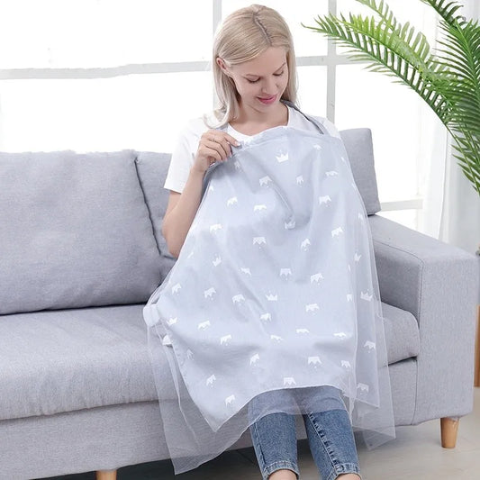 New Mother Nursing Cover Privacy Apron Cloth Cotton Muslin Blanket For Newborn Baby Outdoor Adjustable Breastfeeding Covers Cape