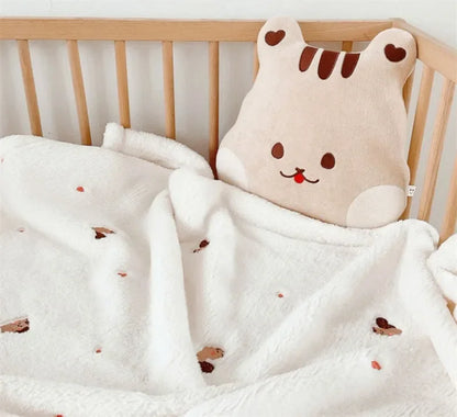 Couverture bébé en flanelle douce pour poussette, en polaire corail chaude, accessoires pour nourrissons, couverture d'emmaillotage