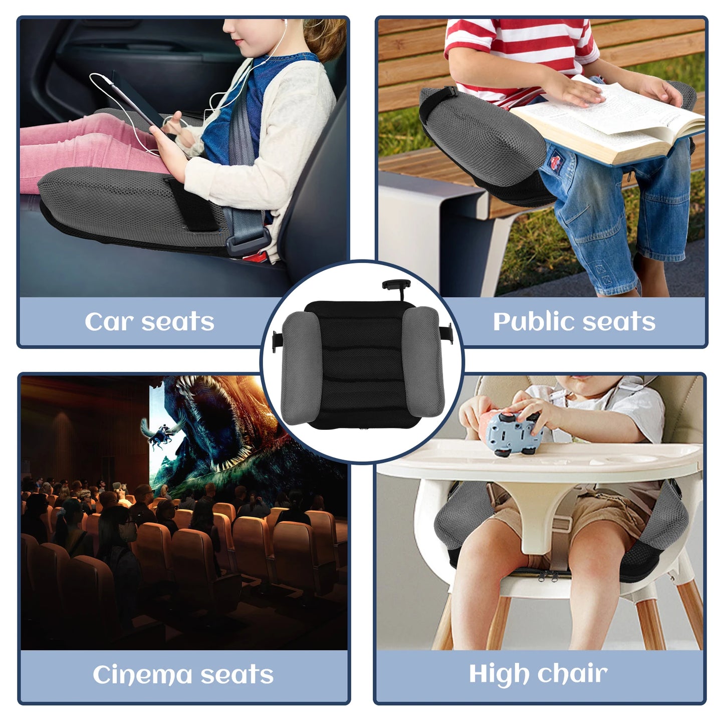 Inflatable Car Booster Seat Cushion Portable Booster Seat With Storage Bag Comfort and safety Travel PVC Mat for Kids Toddlers