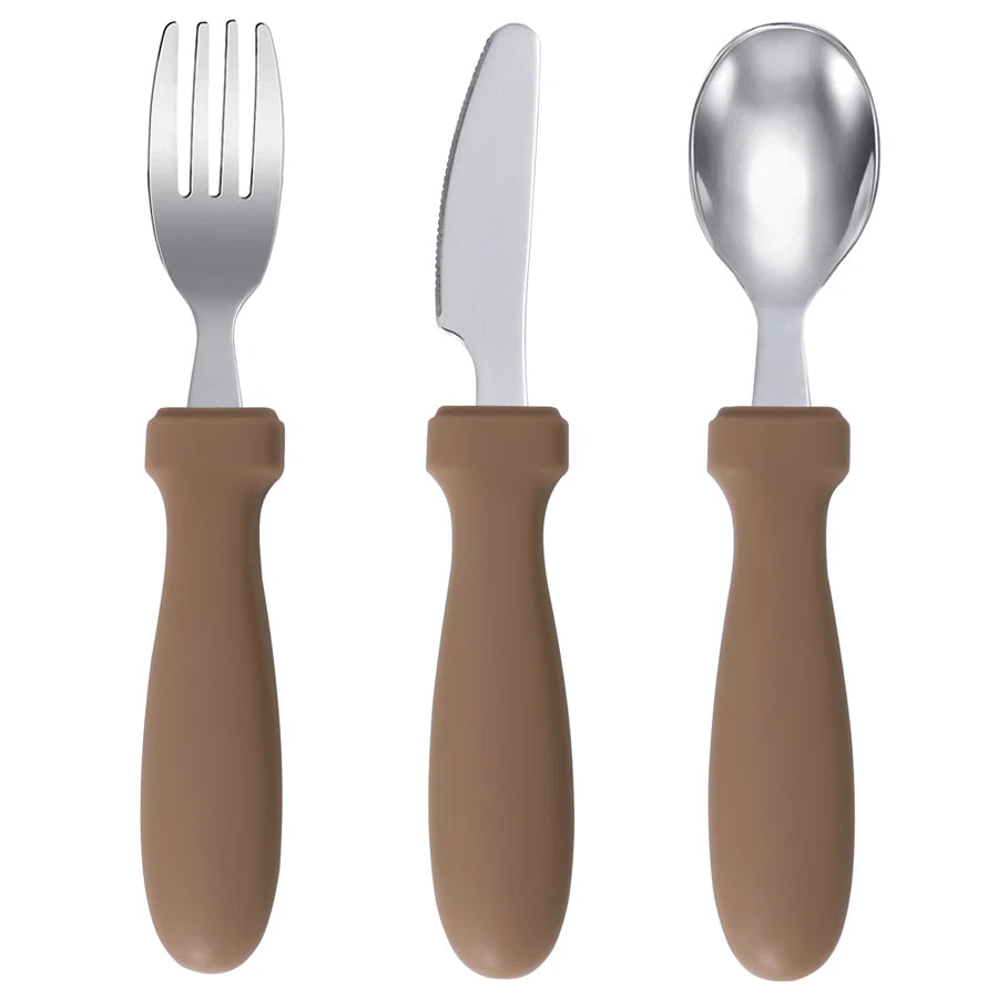 Infant Feeding Set – Silicone Plate, Spoon & Fork