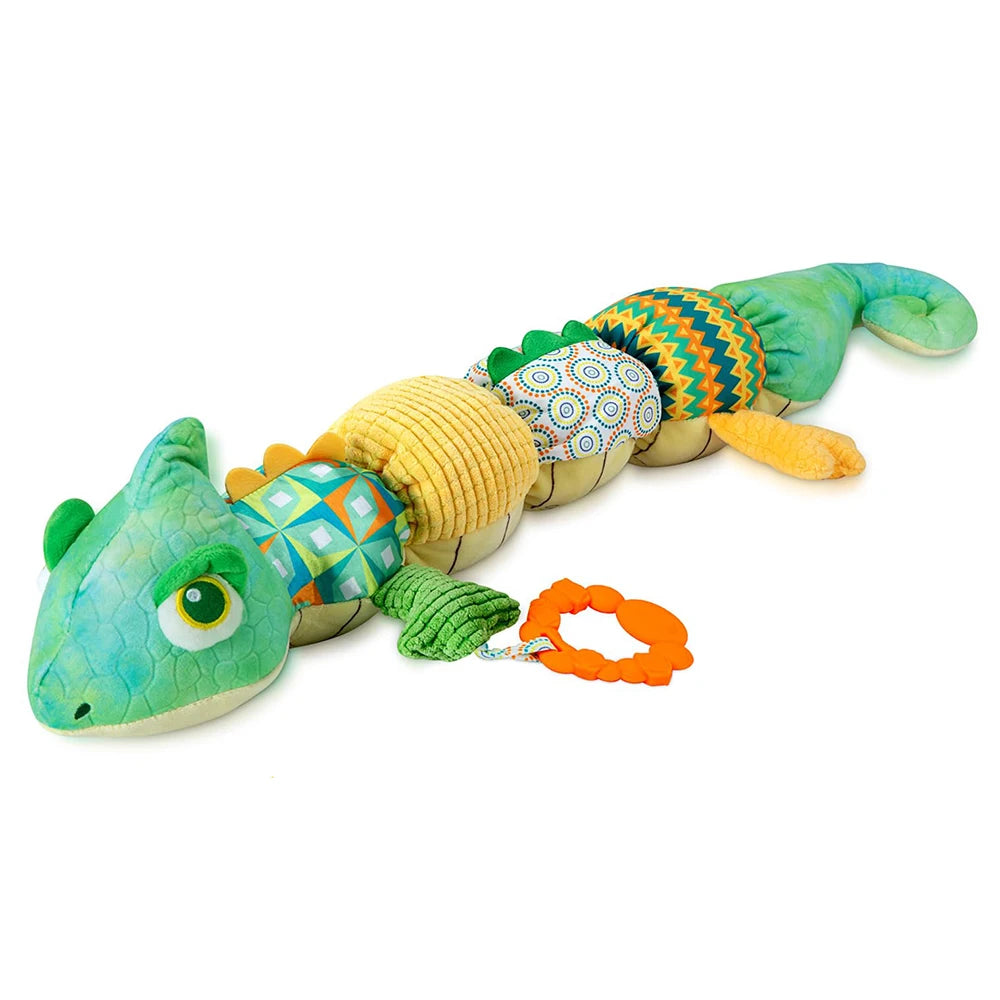 Chameleo Infant Toys Baby Musical Stuffed Animal Toys with Rattles Crinkle BellBaby Teething Toys for Tummy Time Newborn Sensory