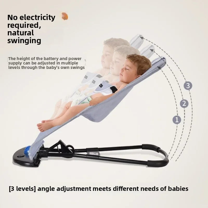 Baby Rocker Swing Chair Soothing Calming Tool Infant Feeding Change Recliner Foldable Adjustable Portable Comfortable Easy Care