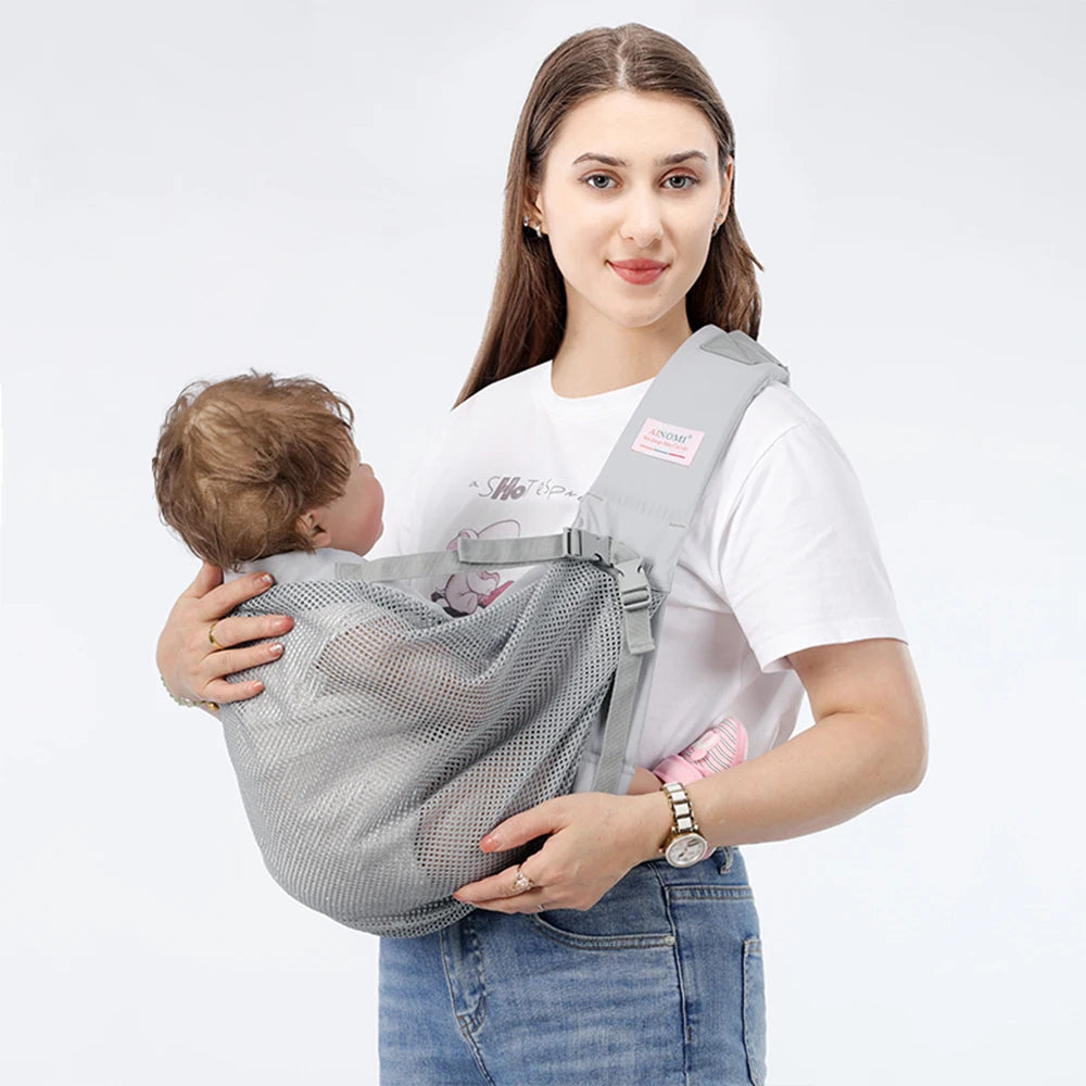 Adjustable 3D Mesh Baby Carrier Comfortable Breathable Infant Back Strap with Durable Straps for Parent's Ease of Use
