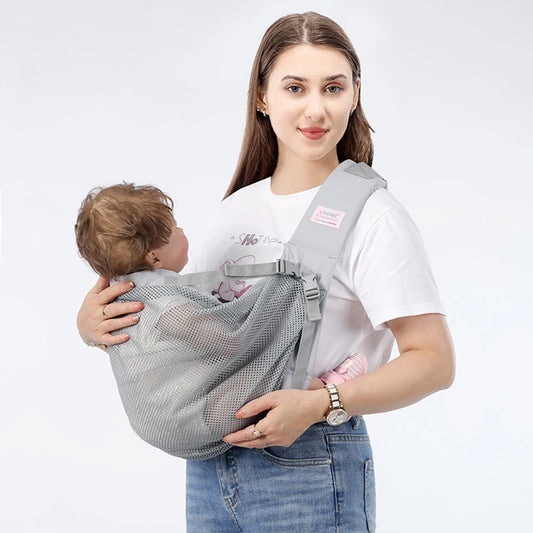 Adjustable 3D Mesh Baby Carrier Comfortable Breathable Infant Back Strap with Durable Straps for Parent's Ease of Use