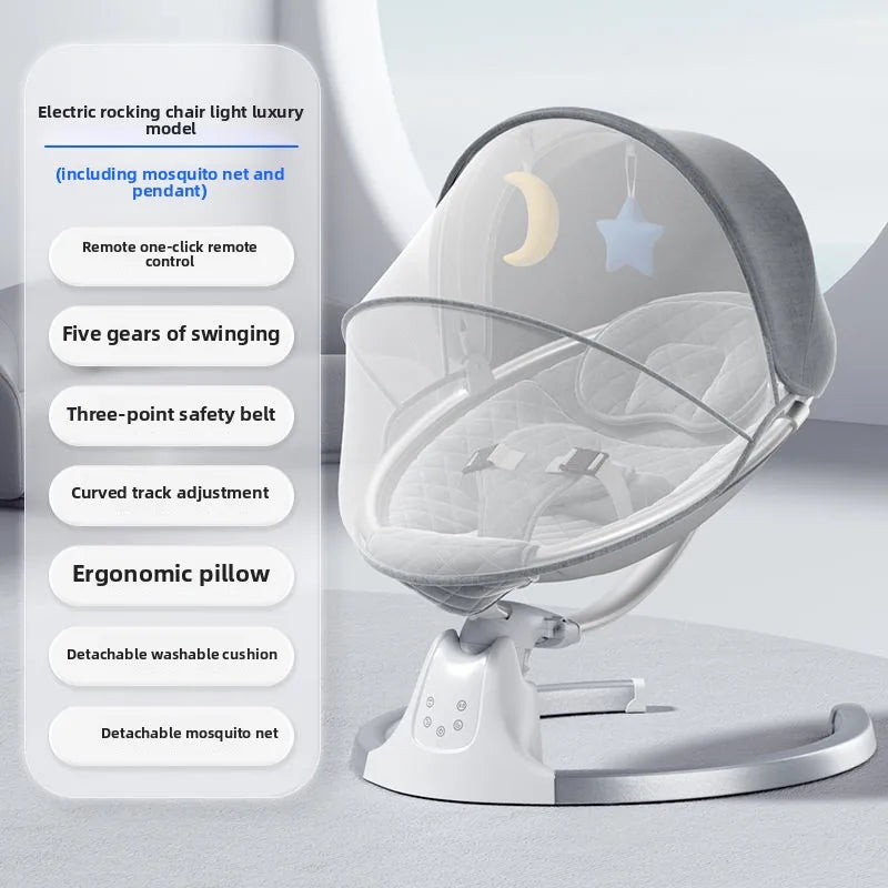 Baby Soothing Rocker Electric Swing Chair for Newborns 0–2 Years Calming Bouncer and Cradle Sleeper  Baby Swing Cradle Newborn