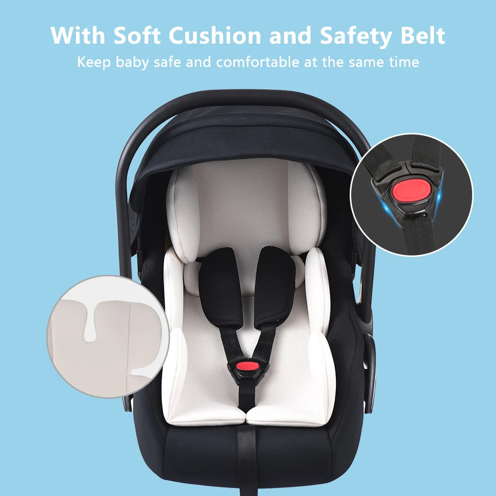 Infant Car Seat with Adjustable Canopy & Handle