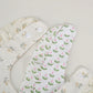 Flower Print Baby Bibs Adjustable Snap Saliva Towel Ruffled Edge Muslin Cotton Burp Cloths Rainbow A Grade Girls Feeding Scarf
