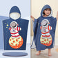 Kids Beach Poncho Towels,Absorbent Quick Dry,Children's Hooded Bathrobe for Boys Girls 3-12Years,Animal Cartoon Swim Bathing Cap