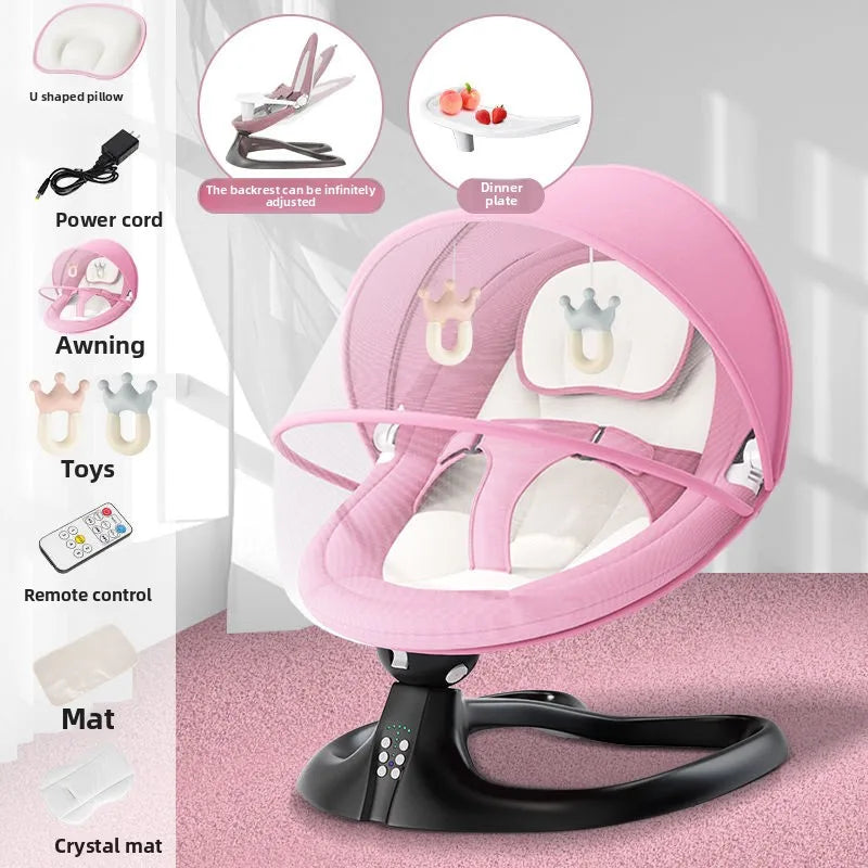 Baby Soothing Rocker Electric Swing Chair for Newborns 0–2 Years Calming Bouncer and Cradle Sleeper  Baby Swing Cradle Newborn