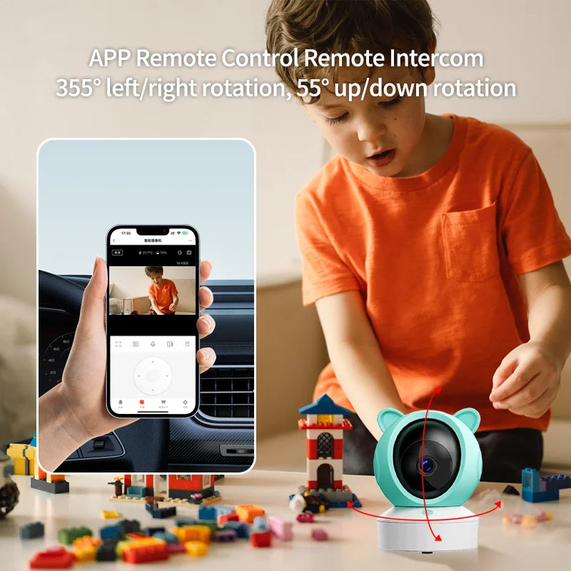 Babyphone WiFi 2K DANMINI 5" avec télécommande