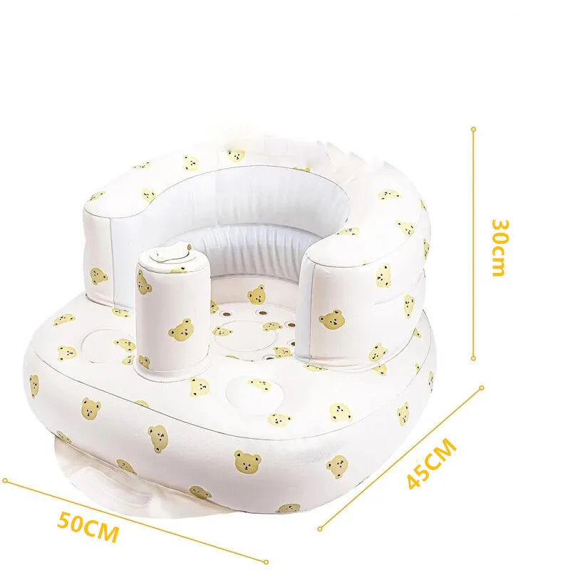 Inflatable Baby Seat – Built-in Pump, Learning & Feeding Chair