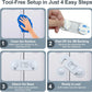 Child Proof Refrigerator Lock, Baby Safety Locks for Fridges, Cabinets, Drawers, Double Doors and More, Ergonomically Designed