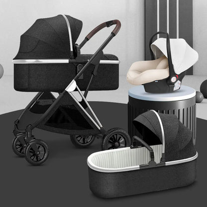 BETSOCCI Baby Stroller Four Wheel Trolley 2 in 1/ 3 in 1 High Landscape Folding Portable Trolley Two Way