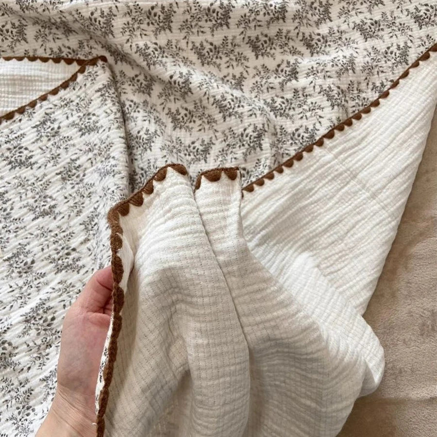 Couverture d'emmaillotage en mousseline à motifs floraux, serviette de bain pour bébé, couvertures d'emmaillotage en mousseline, couvertures en mousseline pour nouveau-né, couverture douce et cirée