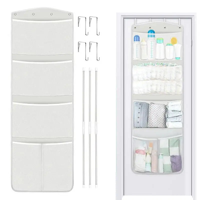Plush Toy Storage Folding Over Door Organizer with Hook Baby Ideas Holder Animals Stuffy Bags Nursery Bins Mesh Hammock Bag for