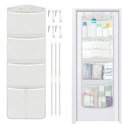 Plush Toy Storage Folding Over Door Organizer with Hook Baby Ideas Holder Animals Stuffy Bags Nursery Bins Mesh Hammock Bag for