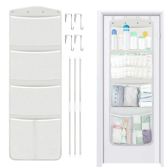 Plush Toy Storage Folding Over Door Organizer with Hook Baby Ideas Holder Animals Stuffy Bags Nursery Bins Mesh Hammock Bag for