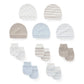 Unisex Cotton Newborn Baby Hat and Gloves Set 10Pieces