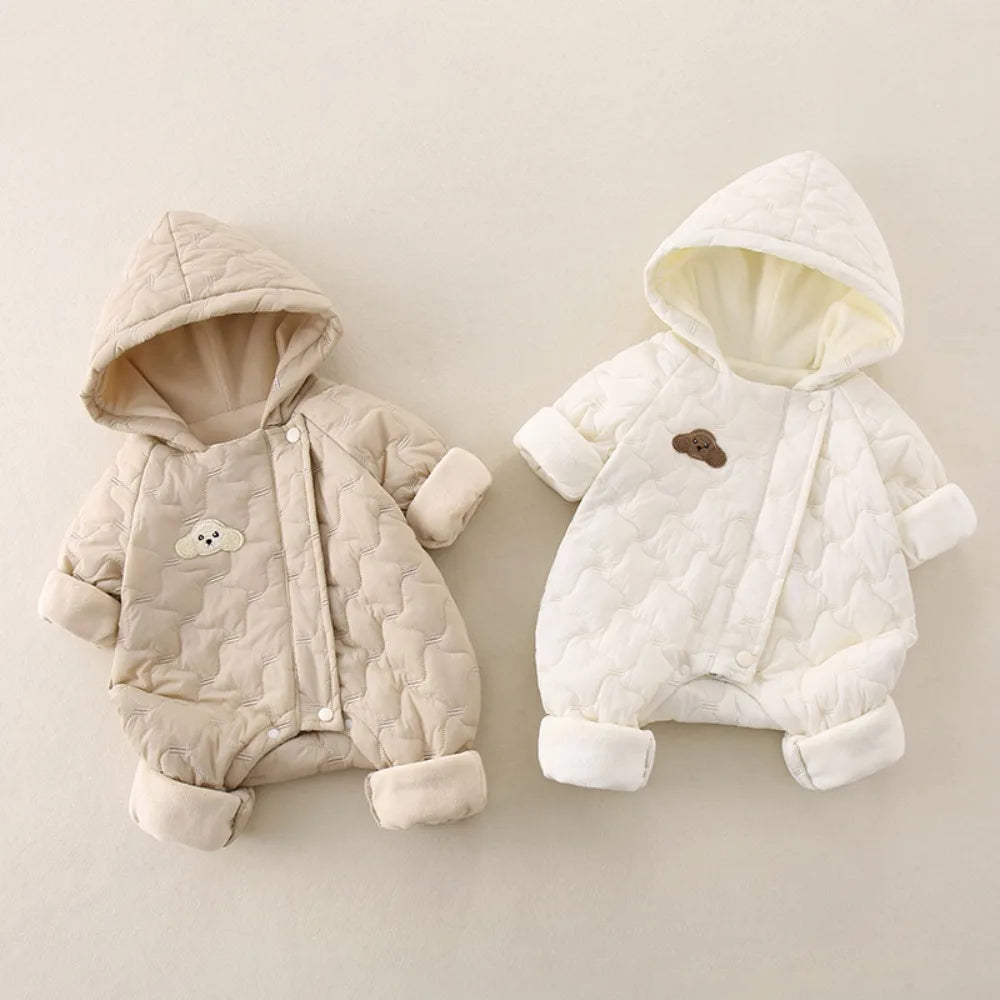 Cozy Cotton-Padded Infant Romper