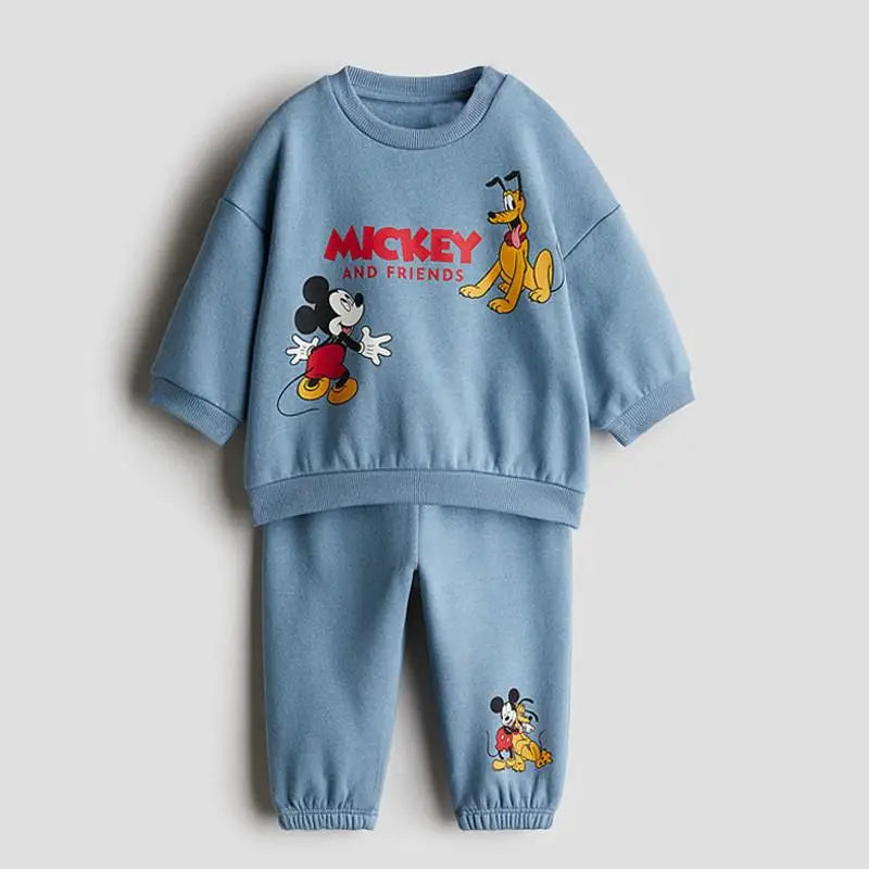 Boys And Girls Long Sleeve Tracksuits Cartoon Hoodies Sweatpants Kids New Printed Sweatshirt Suits Baby Autumn Clothing 2pcs