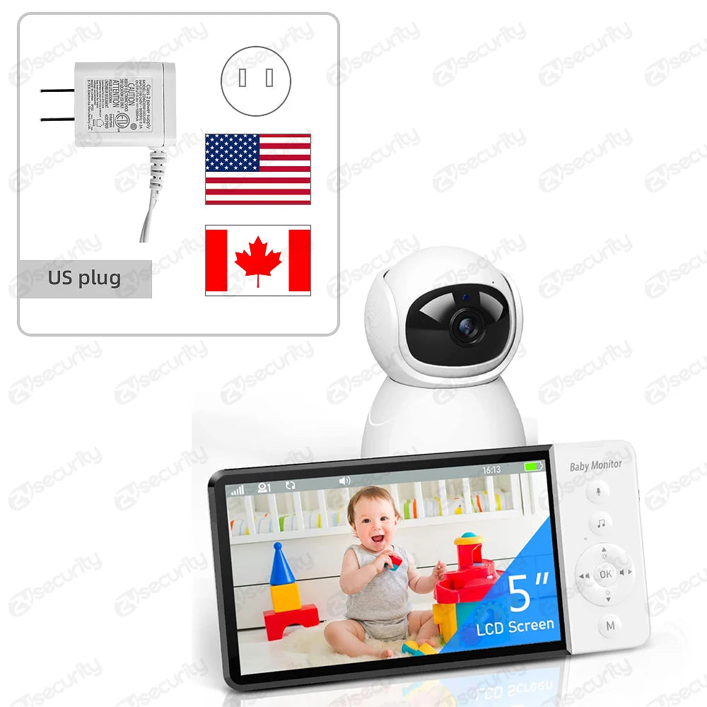 Babyphone avec audio bidirectionnel et caméra nounou PTZ