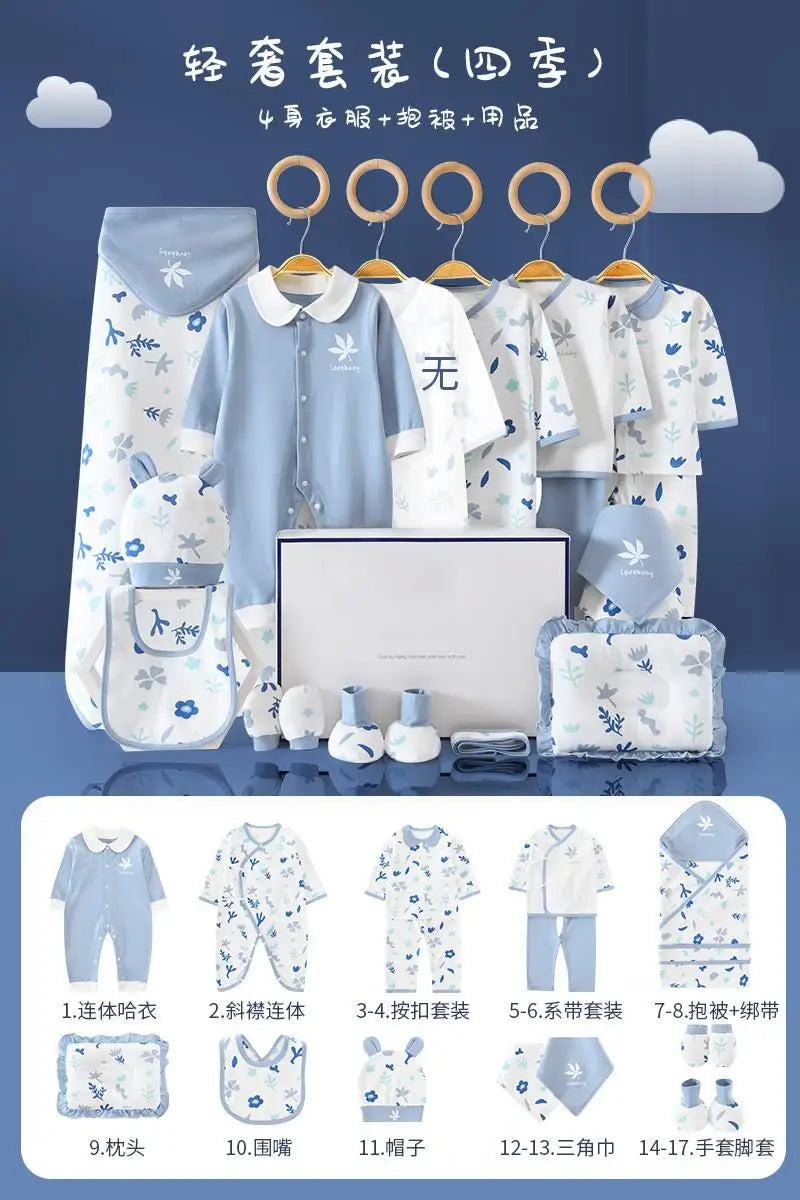 Pure Cotton Newborn Baby Set – Unisex Clothing Suit (0–12 Months)