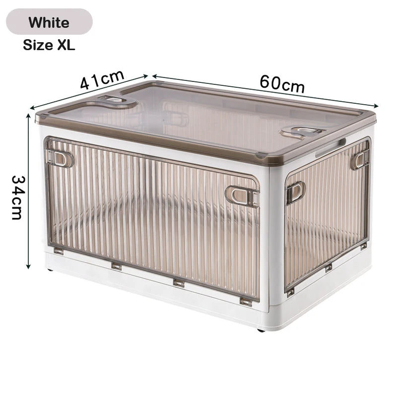BGRORIO Foldable Storage Box Closet Organizer With Wheels Stackable Sundries Organizer Clothes Quilts Toys Books Storage Box