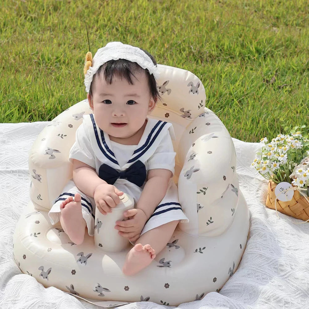 Inflatable Baby Seat – Built-in Air Pump, Learn-to-Sit Floor Chair