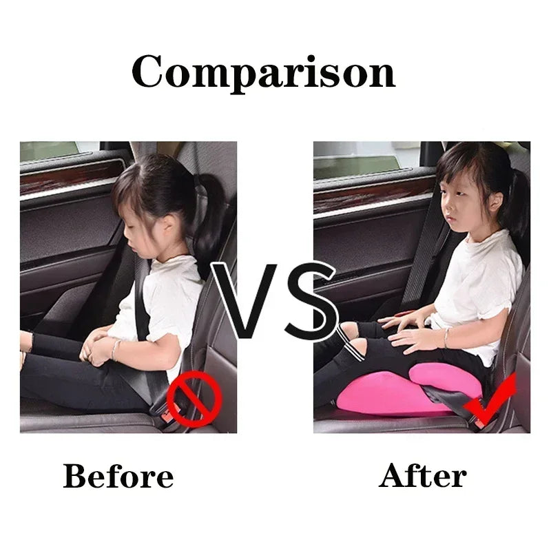 Children's Car Booster Mat Safe Seat Sturdy Children Baby Increased Seat Pad Non-slip Booster Seat Fit 6-12 Year Car Accessory