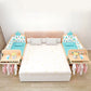 Solid Wood Baby Crib Convertible Toddler Bed Movable Newborn Bassinet Cradle Multi Functional Infant Bed For Babies Boys Girls