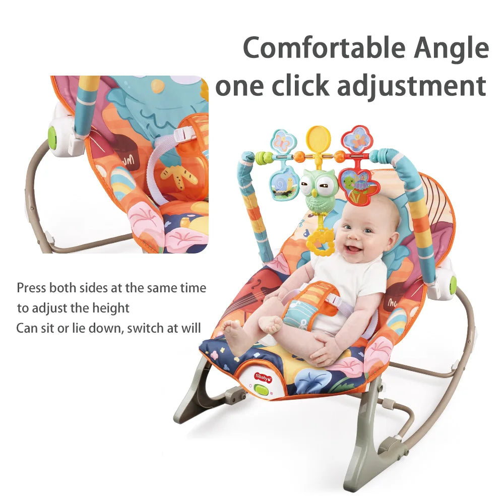 Baby Bouncer for Infant Multifunctional Rocker Suitable For 0-3 Years Old Baby Gift Bounce Vibrating Deluxe Baby Bouncer Seat