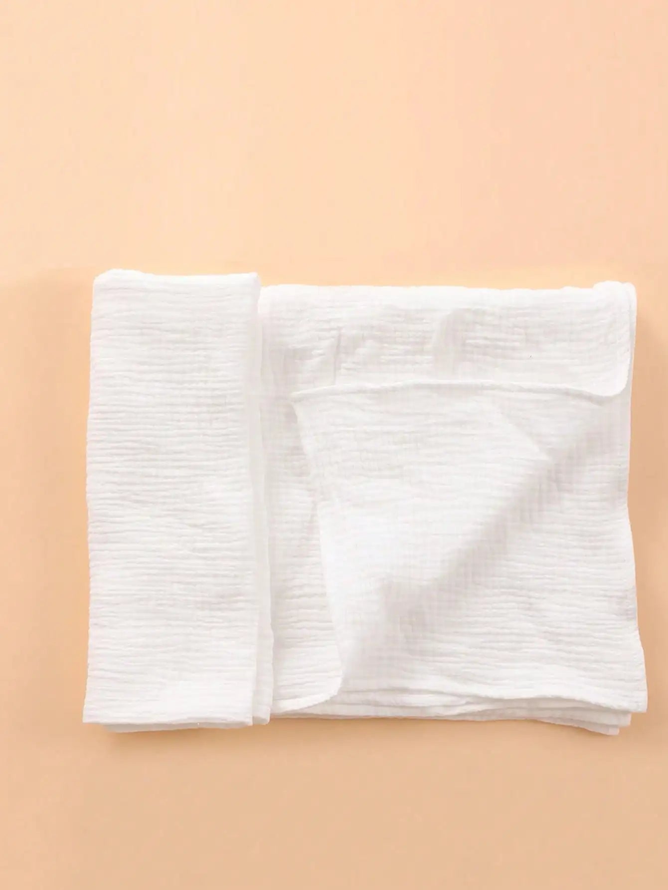 3PCS/set Soft Breathable Newborn Baby Receiving Blanket Muslin Swaddle White Pink Blankets for infant