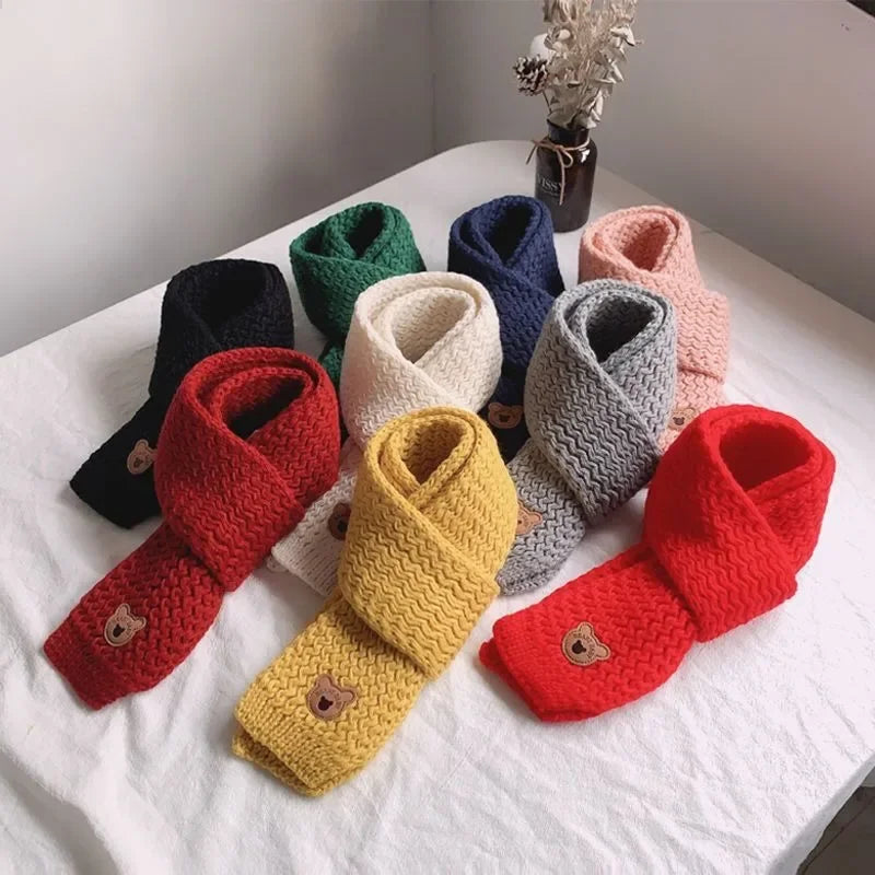 Christmas Toddler Scarf Winter Warm Baby Neck Warmer Fleece Lined Windproof Kids Unisex Scarf Cute Korean Style Festival Gift