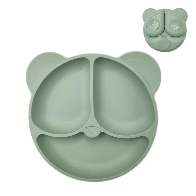 Baby Silicone Suction Plate – Cartoon Smile Face Bowl