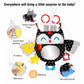 Baby Car Mirror Back Seat Rear View Mirror Cartoon Animal Plush Toys For Baby Rear Facing 6 12 Months Infant Travel Sensory Toys