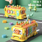 Multi-functional Cartoon Bus Montessori Toys Car Maze Puzzle Hammer Games New Kids Toys Storage Box Early Educational Baby Gift